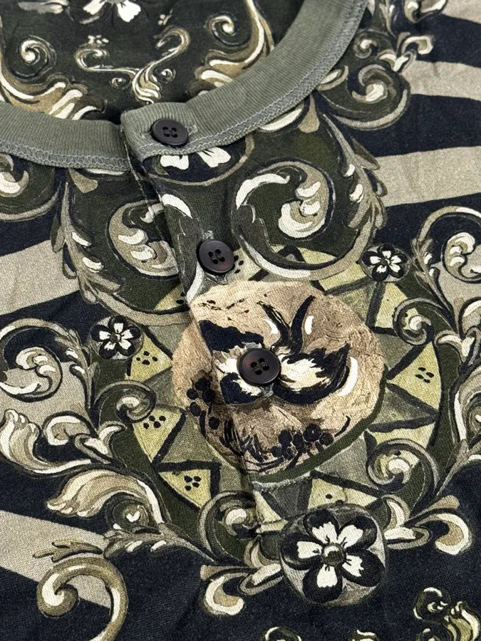 2010s Dolce & Gabbana Green Fantasy World Henley Longsleeve UMOLNFa 6