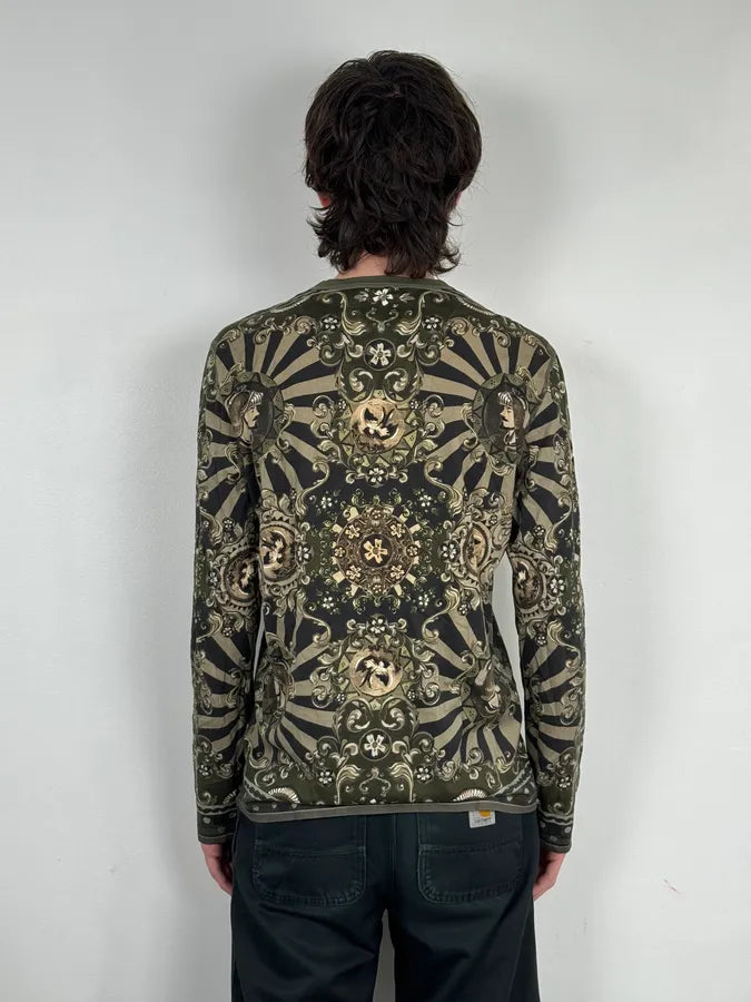 2010s Dolce & Gabbana Green Fantasy World Henley Longsleeve UMOLNFa 2