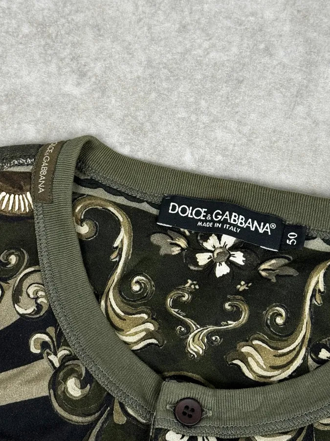 2010s Dolce & Gabbana Green Fantasy World Henley Longsleeve UMOLNFa 10