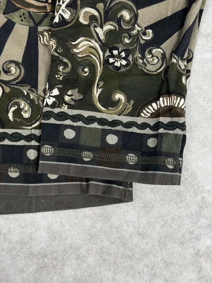 2010s Dolce & Gabbana Green Fantasy World Henley Longsleeve UMOLNFa 7