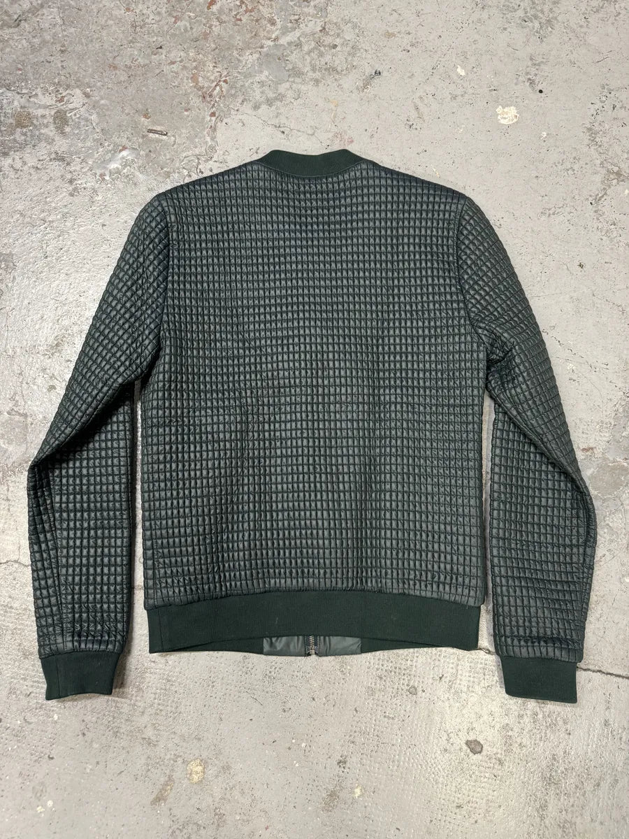 2010s Dolce & Gabbana Green Quilted Full Zip Bomber Jacket gyczRNp 1