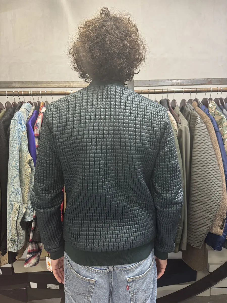 2010s Dolce & Gabbana Green Quilted Full Zip Bomber Jacket gyczRNp 3