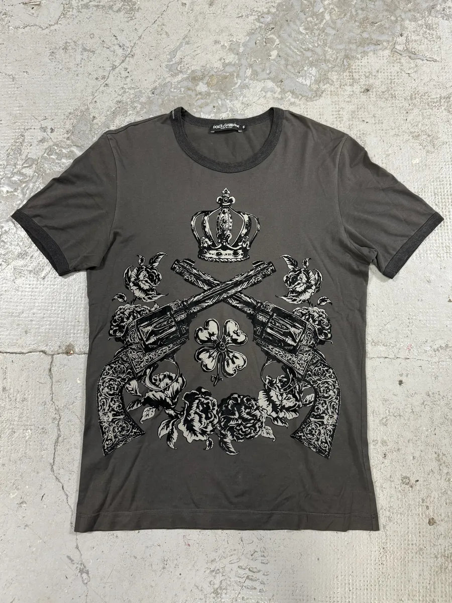 2010s Dolce & Gabbana Grey Gun T-Shirt UcJqASQ 0