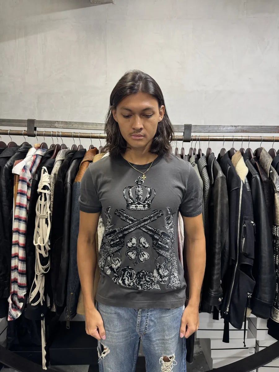 2010s Dolce & Gabbana Grey Gun T-Shirt UcJqASQ 1