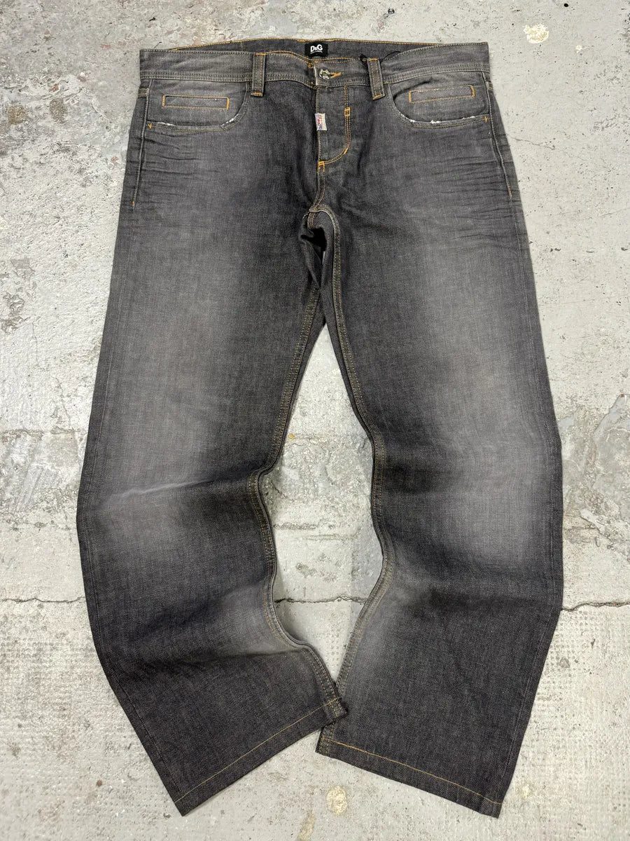 2010s Dolce & Gabbana Grey Large Denim Jeans oifrVhU 0
