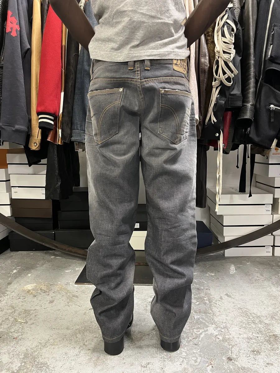 2010s Dolce & Gabbana Grey Large Denim Jeans oifrVhU 3