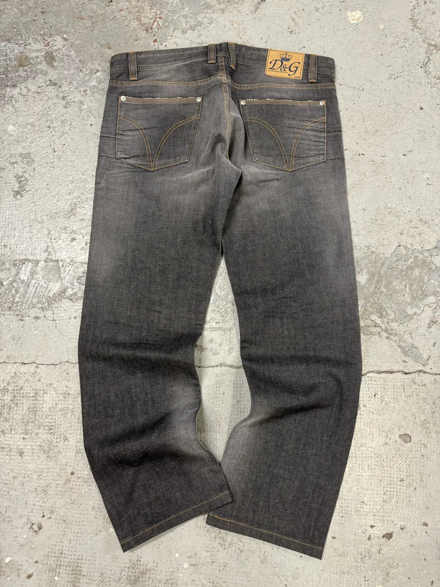 2010s Dolce & Gabbana Grey Large Denim Jeans oifrVhU 4