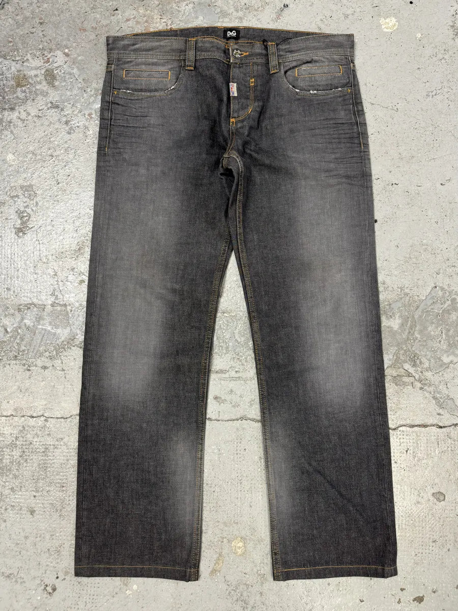 2010s Dolce & Gabbana Grey Large Denim Jeans oifrVhU 5