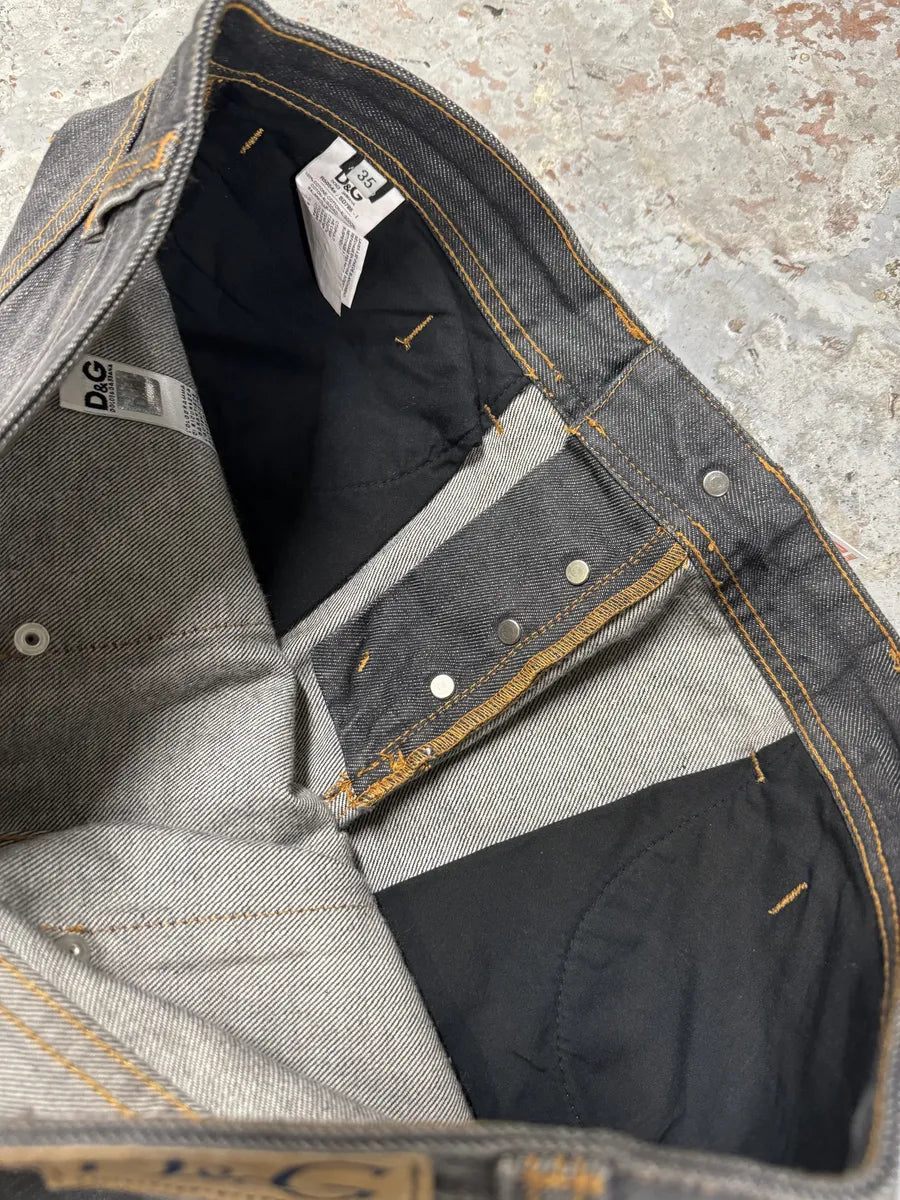 2010s Dolce & Gabbana Grey Large Denim Jeans oifrVhU 9
