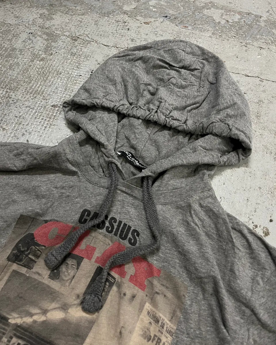 2010s Dolce & Gabbana Grey Muhammad Ali Graphic Hoodie T-Shirt ypdvjwH 4