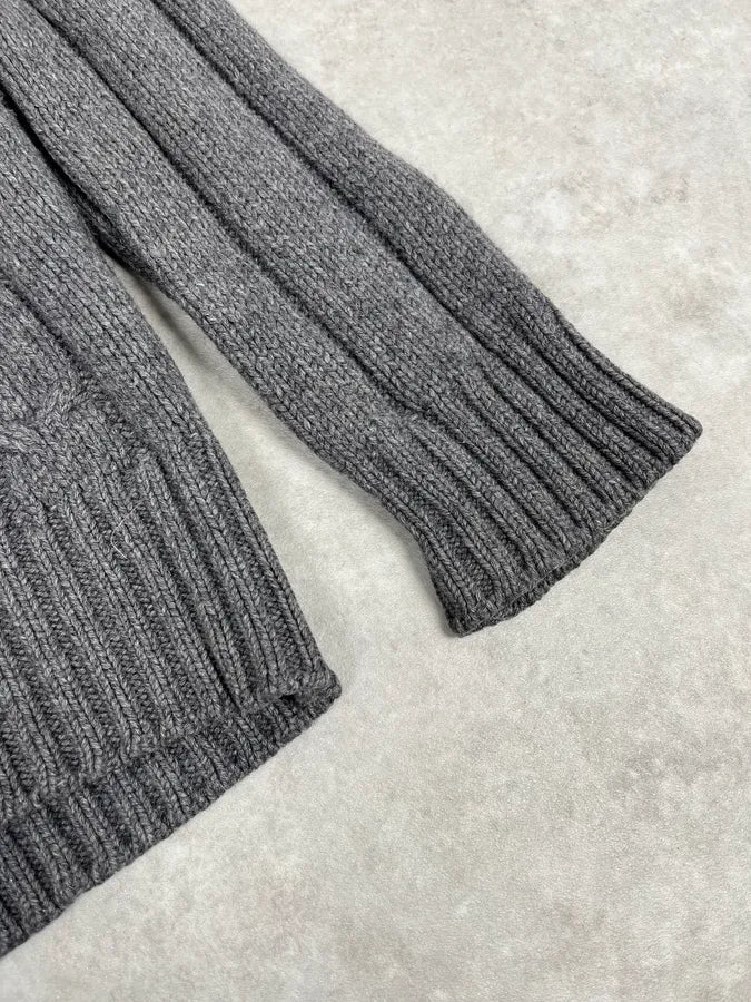 2010s Dolce & Gabbana Grey Wool Zip-up Hoodie PyRXOZB 5