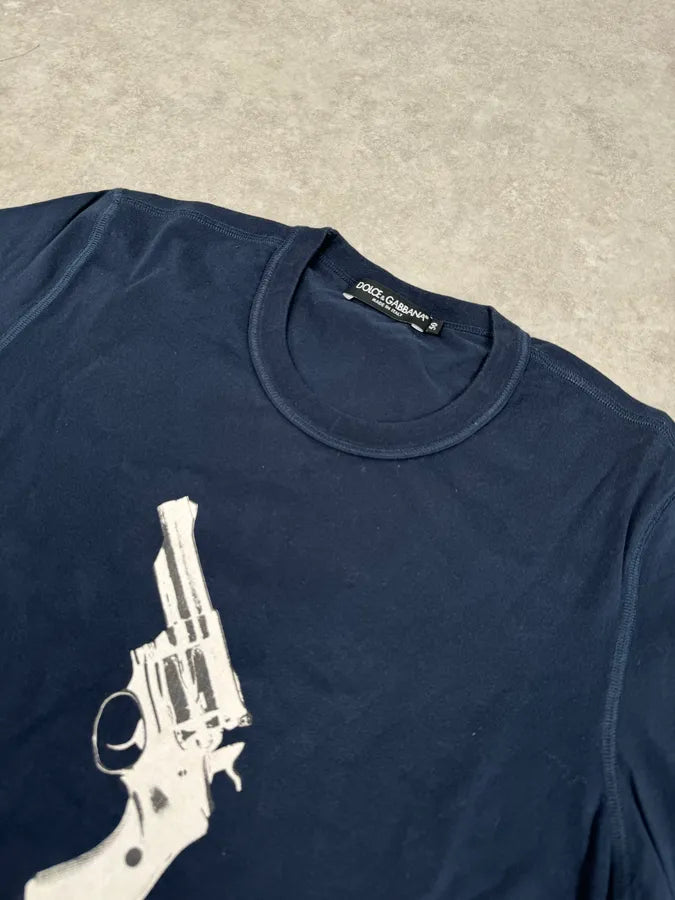 2010s Dolce & Gabbana Gun Navy T-Shirt StrRpAN 4