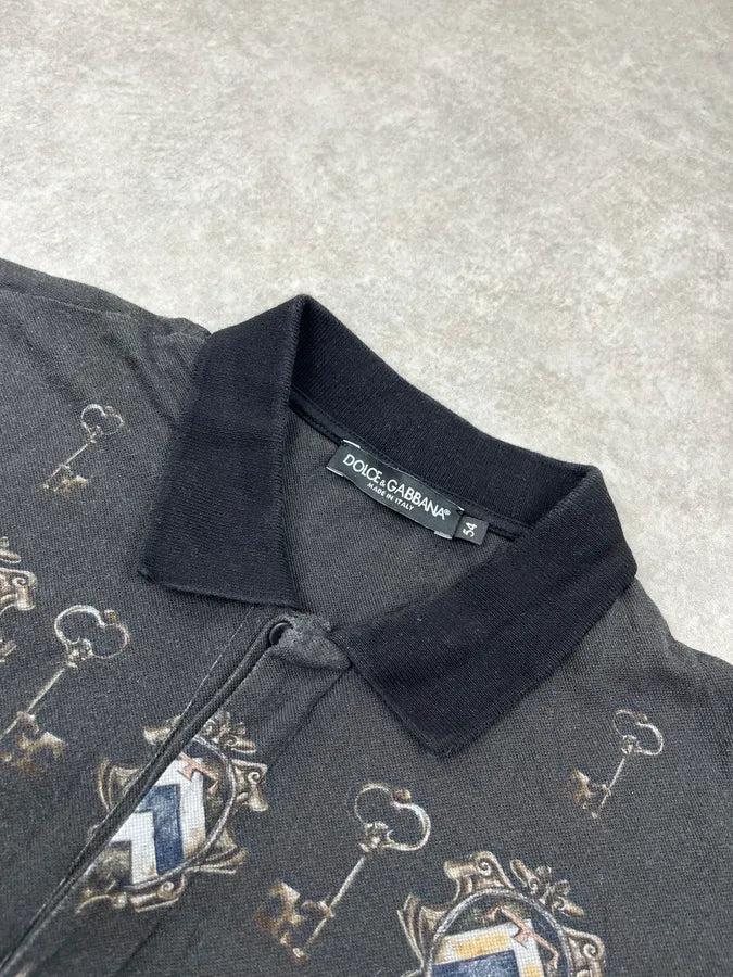 2010s Dolce & Gabbana Heraldic Knight Black Polo gHWXsLs 3