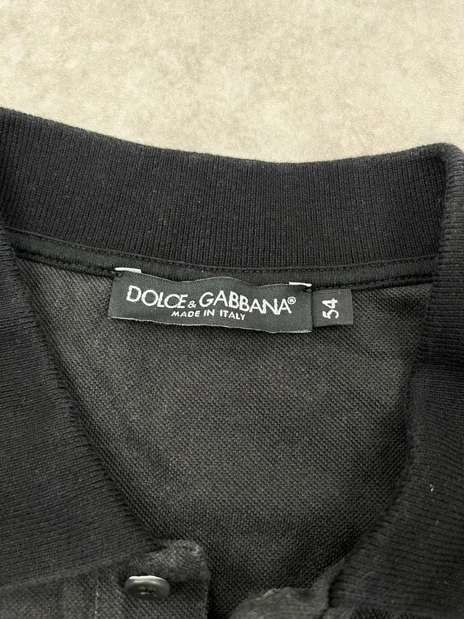 2010s Dolce & Gabbana Heraldic Knight Black Polo gHWXsLs 7