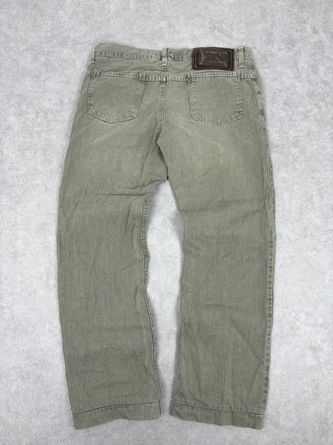 2000s Dolce & Gabbana Khaki Green Straight Cozy Pants tILOQZk 5