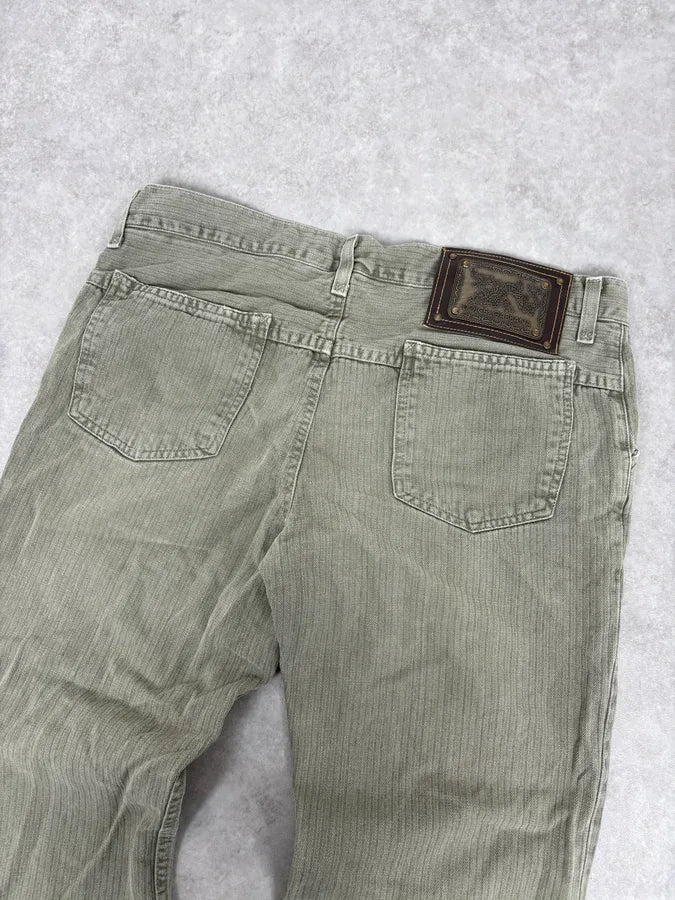2000s Dolce & Gabbana Khaki Green Straight Cozy Pants tILOQZk 6