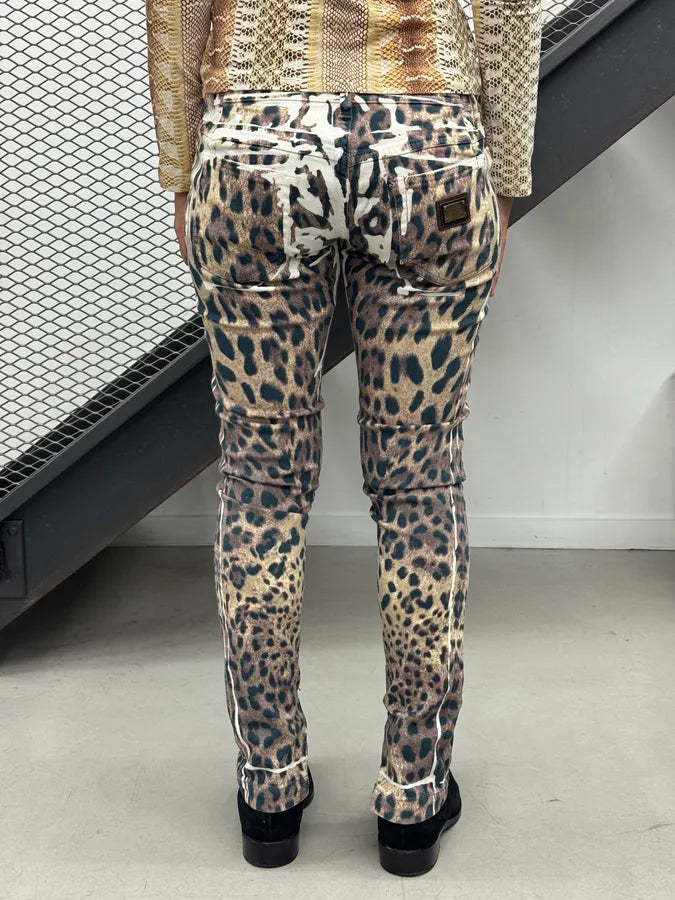 2010s Dolce & Gabbana Leopard Beige Skinny Jeans PDNGJfT 2