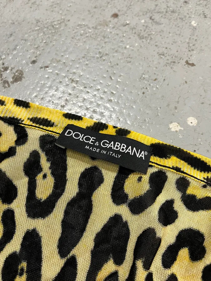 2010s Dolce & Gabbana Leopard Black & Yellow Cardigan FNAEPbb 8