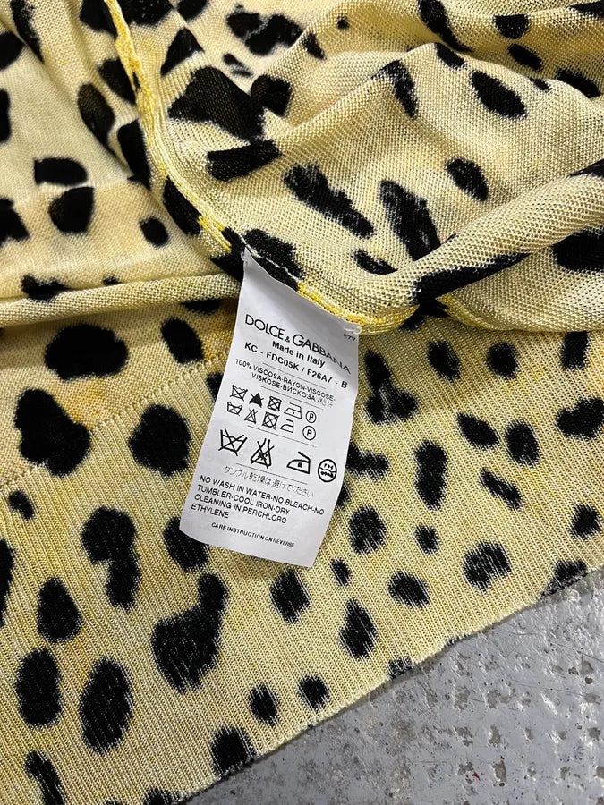2010s Dolce & Gabbana Leopard Black & Yellow Cardigan FNAEPbb 9