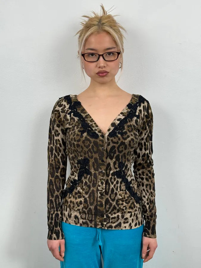 2010s Dolce & Gabbana Leopard Print Cardigan kEuWiih 0