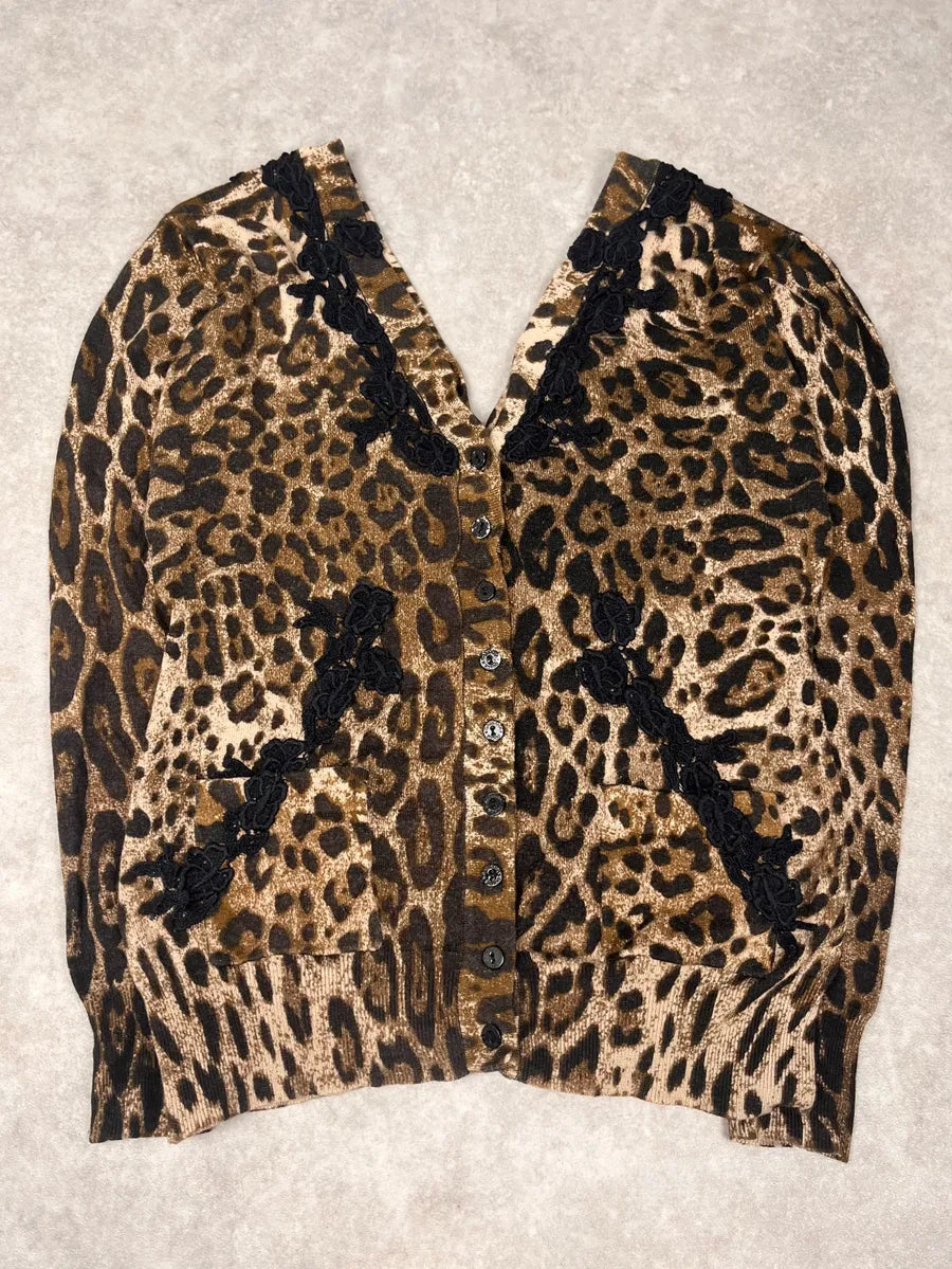 2010s Dolce & Gabbana Leopard Print Cardigan kEuWiih 2