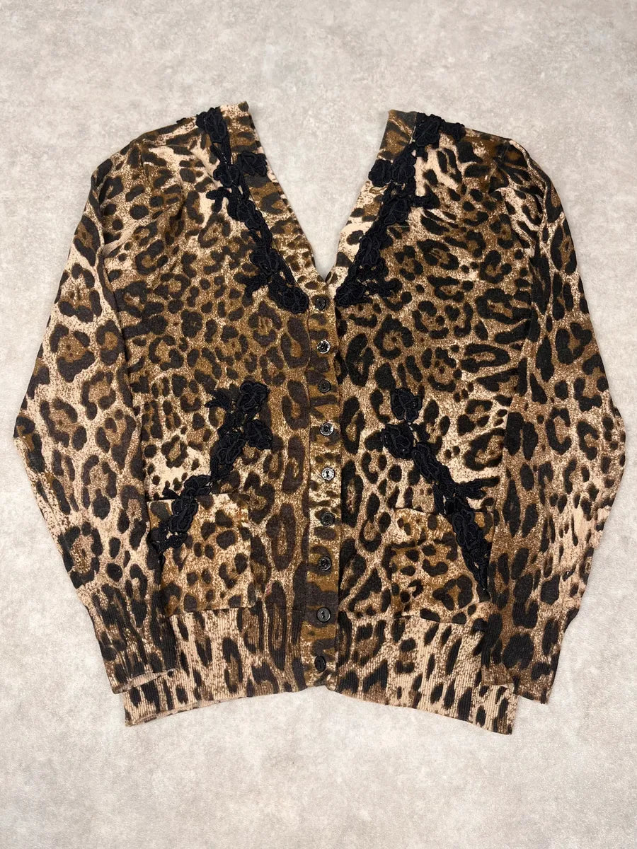 2010s Dolce & Gabbana Leopard Print Cardigan kEuWiih 3