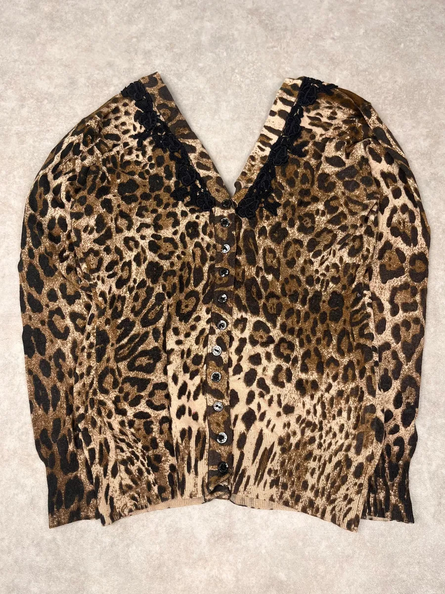 2010s Dolce & Gabbana Leopard Print Cardigan kEuWiih 6