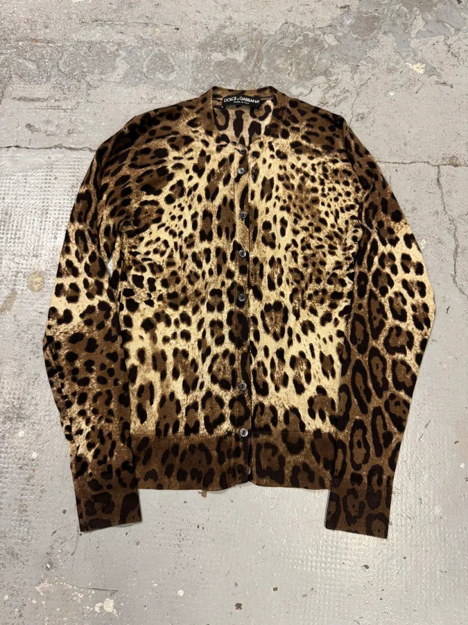 2010s Dolce & Gabbana Leopard Print Cardigan xPBVUxi 0