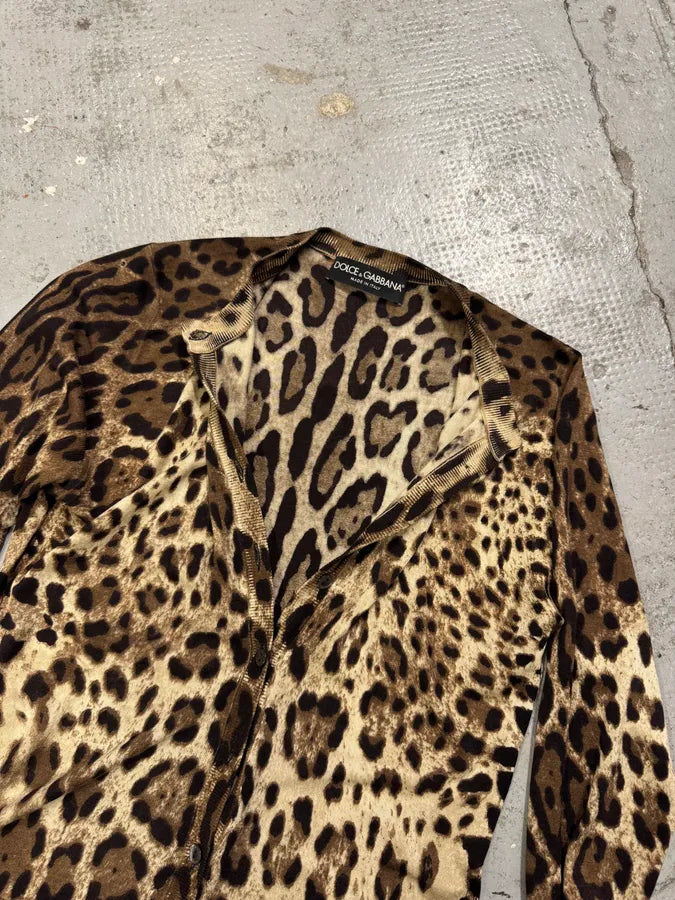 2010s Dolce & Gabbana Leopard Print Cardigan xPBVUxi 4