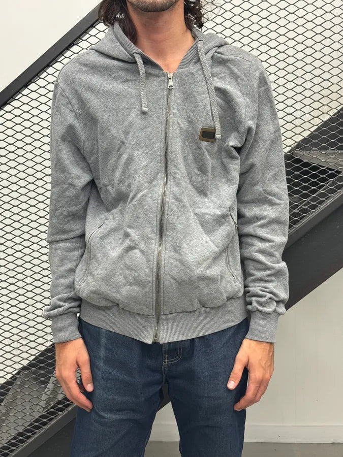 2010s Dolce & Gabbana Logo Patch Grey Zip-Up Hoodie xPeJkrP 1