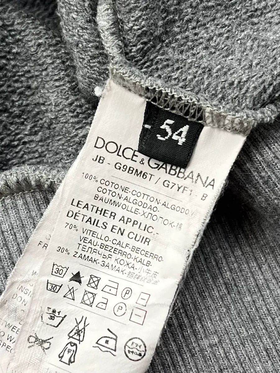 2010s Dolce & Gabbana Logo Patch Grey Zip-Up Hoodie xPeJkrP 10