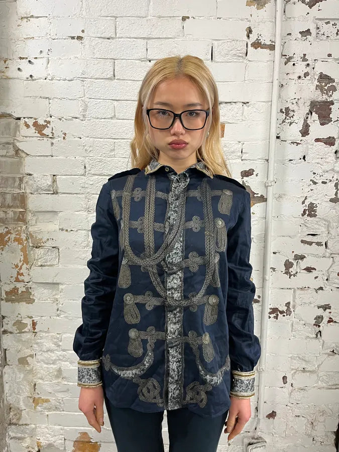 2010s Dolce & Gabbana Naval Officer Trompe L’oeil Shirt hjIPJuq 1