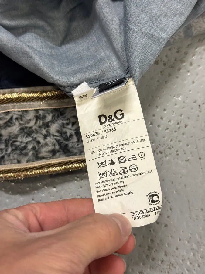 2010s Dolce & Gabbana Naval Officer Trompe L’oeil Shirt hjIPJuq 8