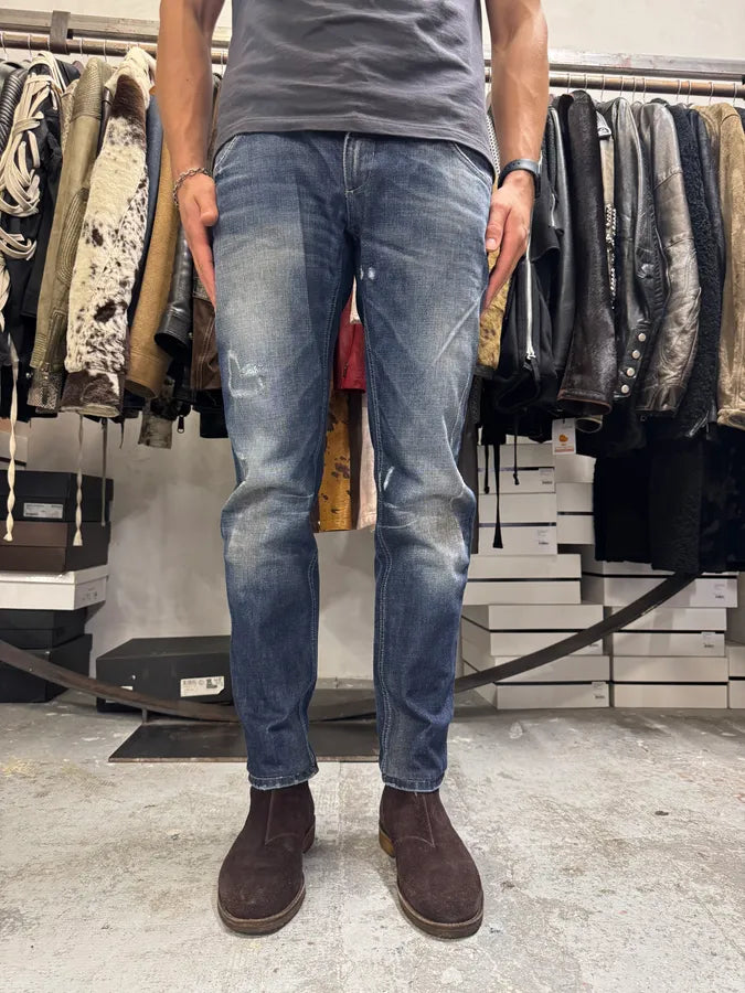 2010s Dolce & Gabbana Navy Brut Denim Jeans XxpDbFm 0