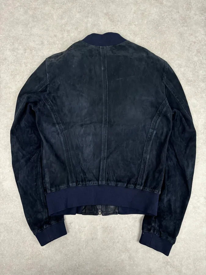 2010s Dolce & Gabbana Navy Leather Bomber Jacket YStHSwM 4