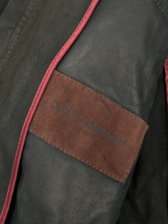 2010s Dolce & Gabbana Navy Leather Bomber Jacket YStHSwM 8