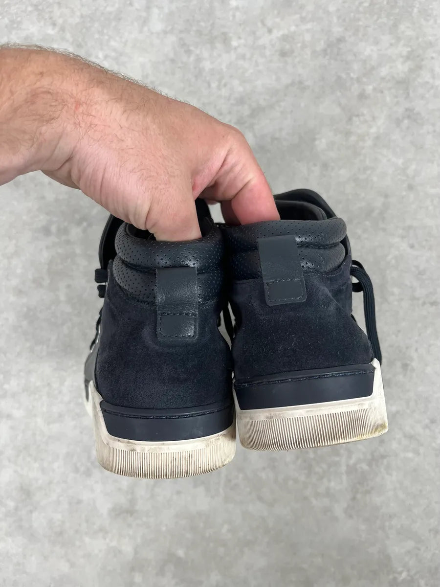 2010s Dolce & Gabbana Navy Leather High-Top Sneakers NWaYeed 5