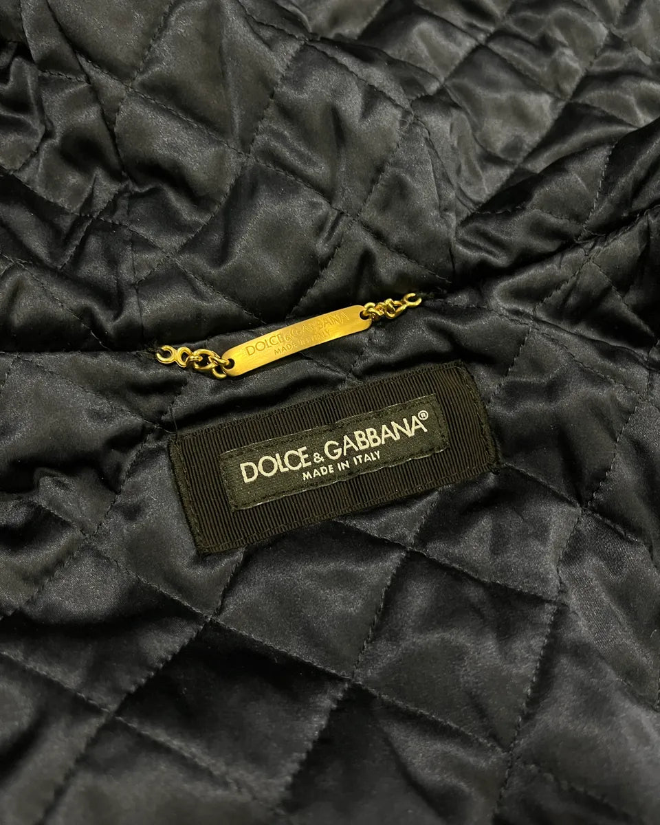 2010s Dolce & Gabbana Navy Velvet Hooded Bomber Jacket  gzMjnQc 8