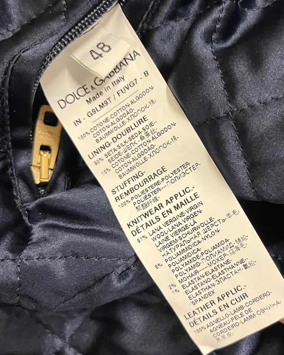 2010s Dolce & Gabbana Navy Velvet Hooded Bomber Jacket  gzMjnQc 9