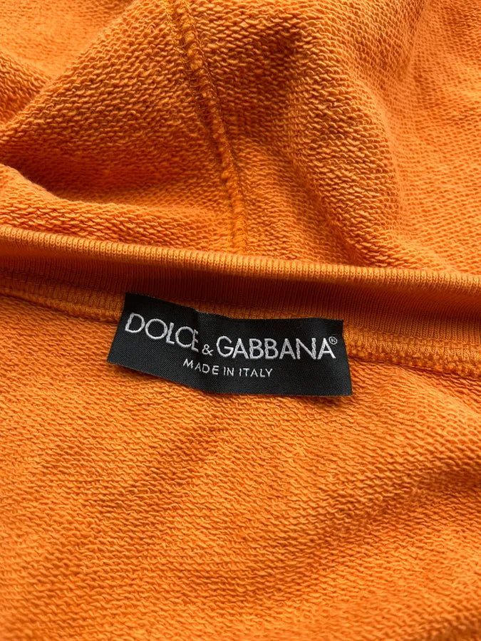 2010s Dolce & Gabbana Orange Zip-Up Hoodie PziRilQ 8