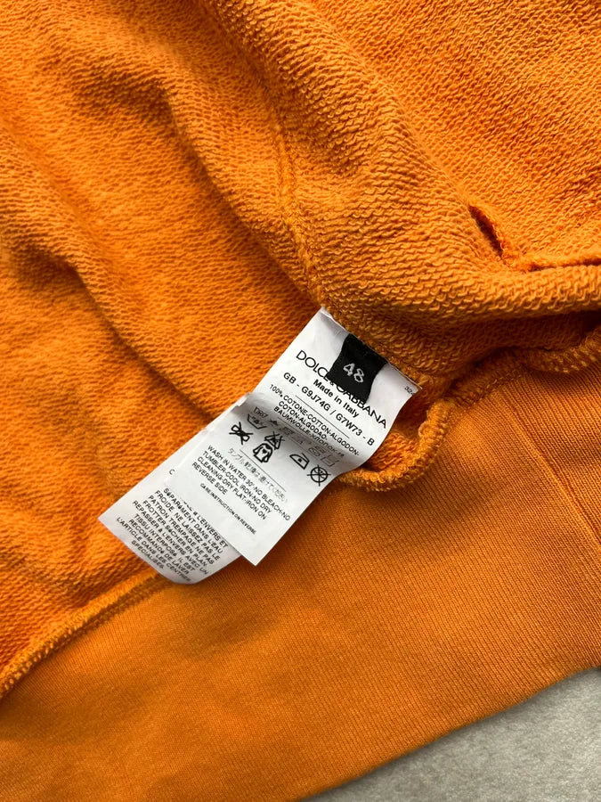 2010s Dolce & Gabbana Orange Zip-Up Hoodie PziRilQ 9