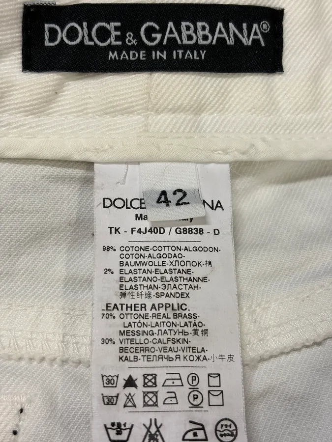 2010s Dolce & Gabbana Overprint Stars Black & White Skirt JFVNMDg 9