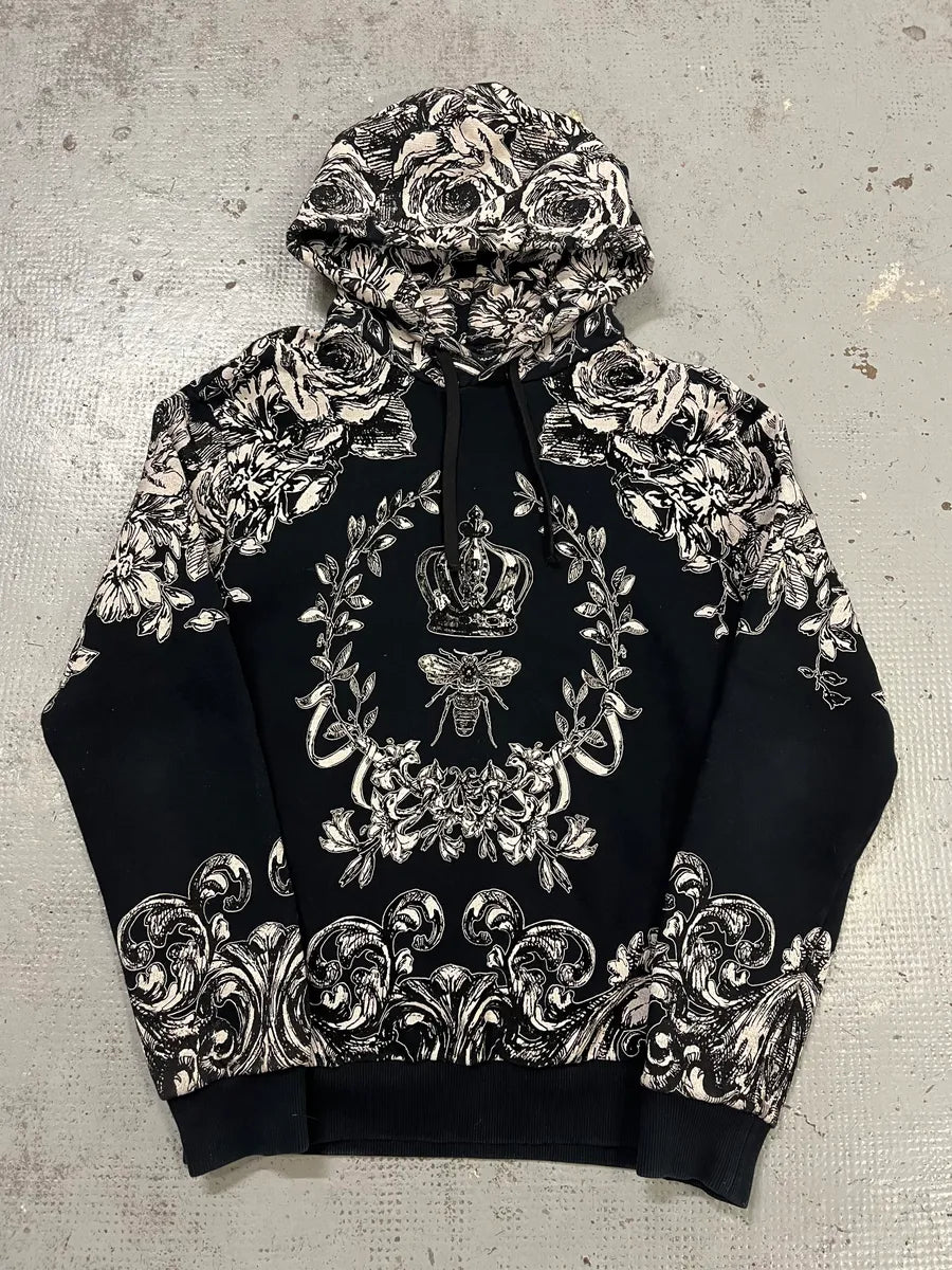 2010s Dolce & Gabbana Queen of Bees Baroque Black Hoodie spIQILH 3