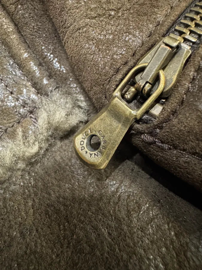 2010s Dolce & Gabbana Rabbit Brown Lamb Leather Cristal Jacket (S) 8