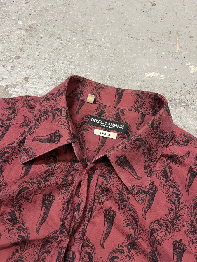 2010s Dolce & Gabbana Red & Black Devil Shirt PsTXEsG 4