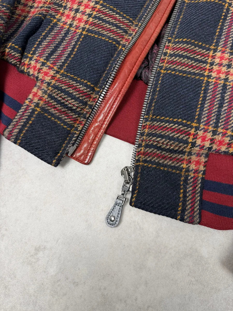 2010s Dolce & Gabbana Red & Navy Wool Checkered Jacket ZkzfAYA 10