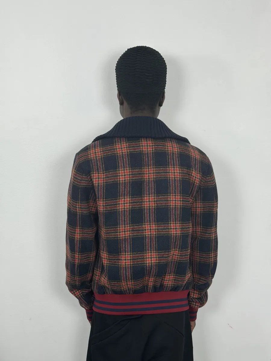 2010s Dolce & Gabbana Red & Navy Wool Checkered Jacket ZkzfAYA 3