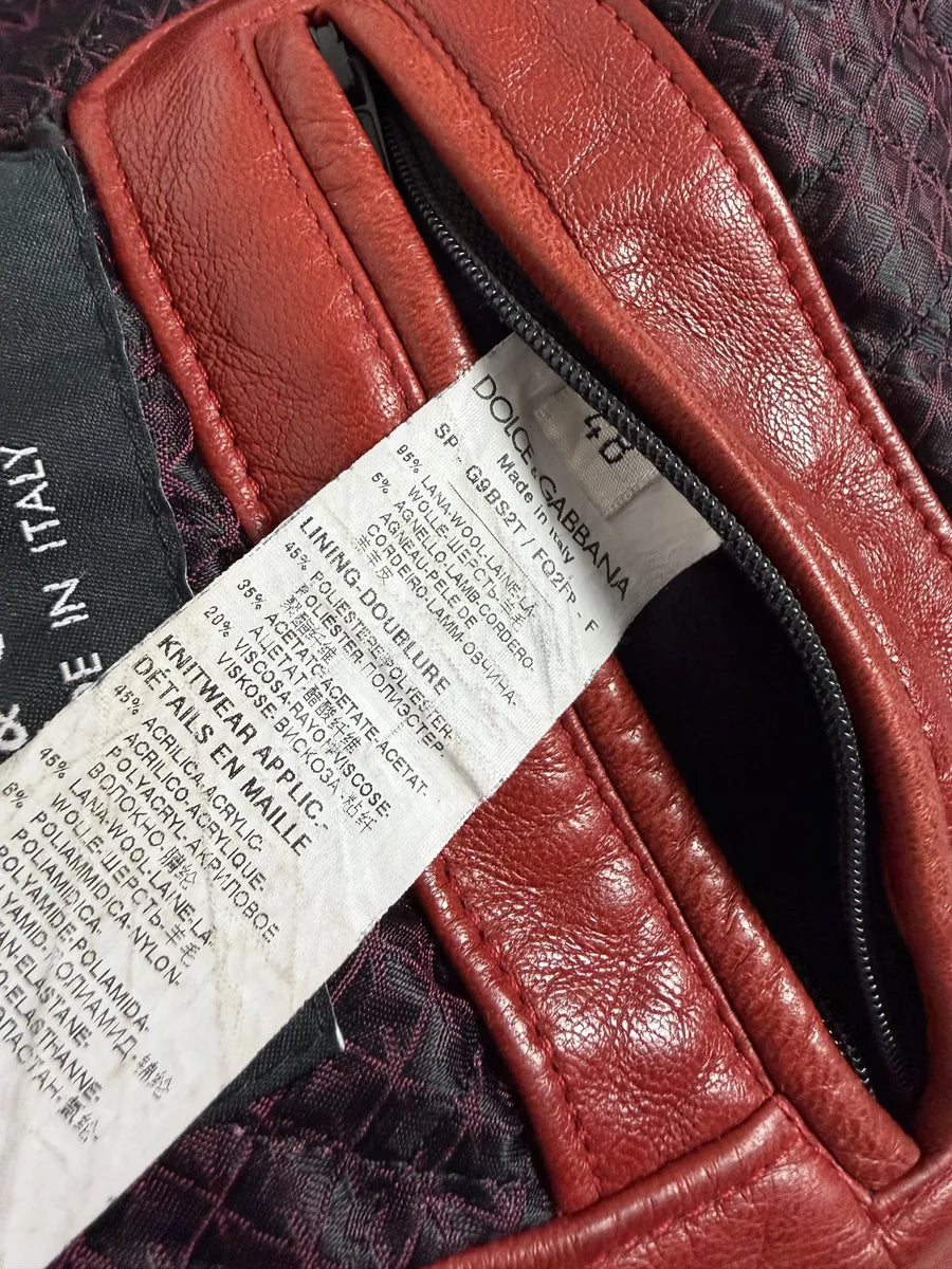 2010s Dolce & Gabbana Red & Navy Wool Checkered Jacket ZkzfAYA 8