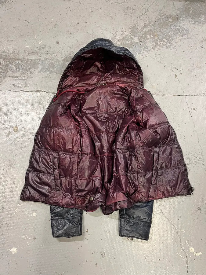 2010s Dolce & Gabbana Reversible Burgundy & Green Hooded Puffer Jacket QJNWpsU 11