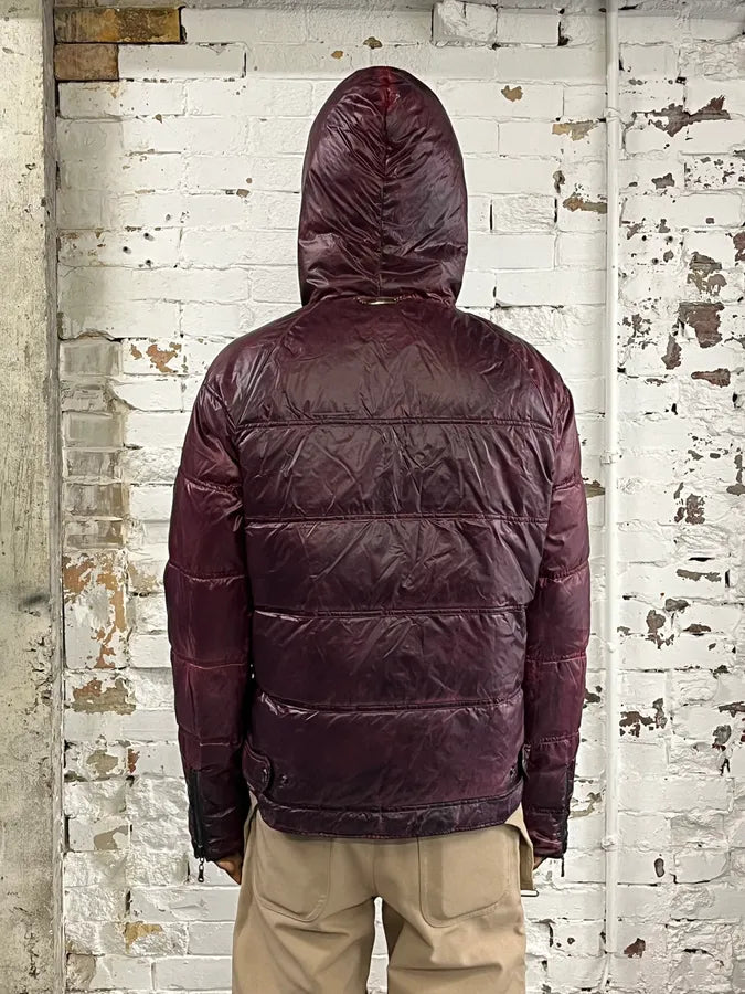 2010s Dolce & Gabbana Reversible Burgundy & Green Hooded Puffer Jacket QJNWpsU 3